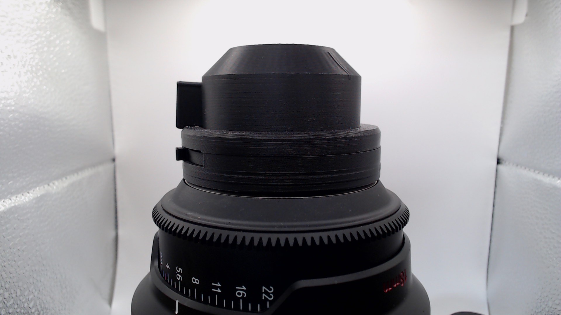 The Secure Cap installed on cinema camera body